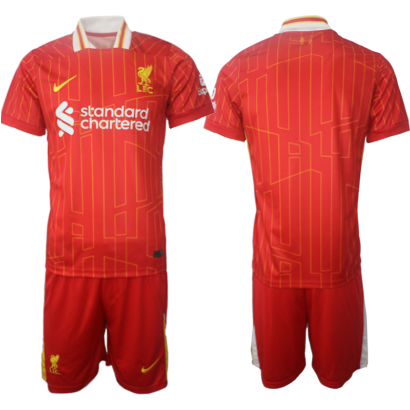 Men 2024-2025 Club Liverpool home Red blank Soccer Jersey->liverpool jersey->Soccer Club Jersey